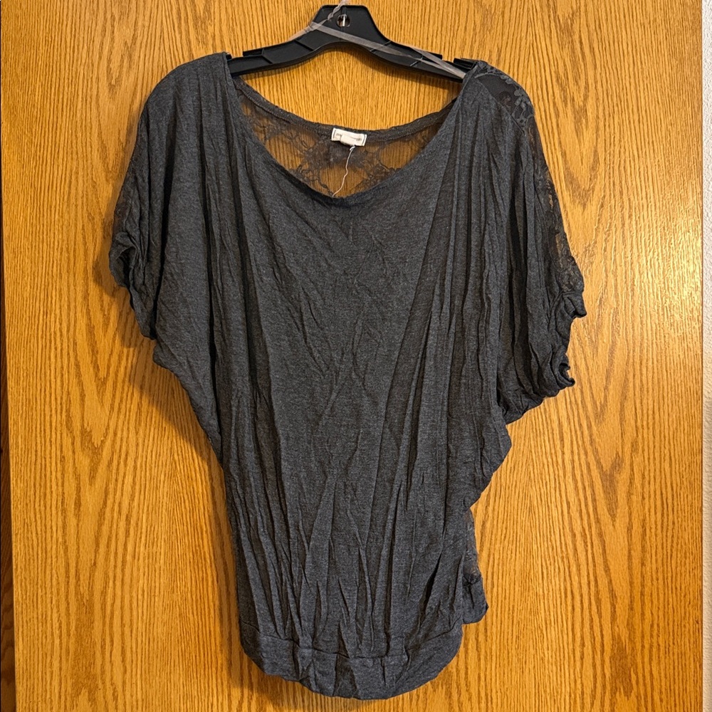Zenana Outfitters Dark Gray Blouse